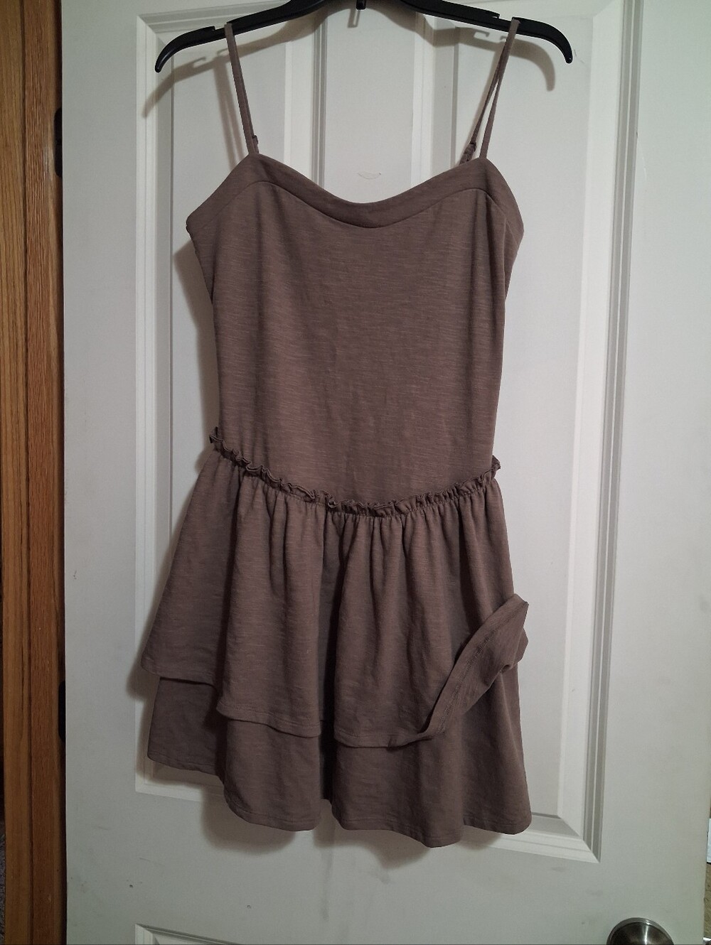 SO Brown Ruffle Dress